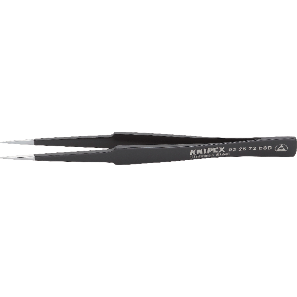 Pinzette ESD US-Nadelform 135mm schwarz KNIPEX