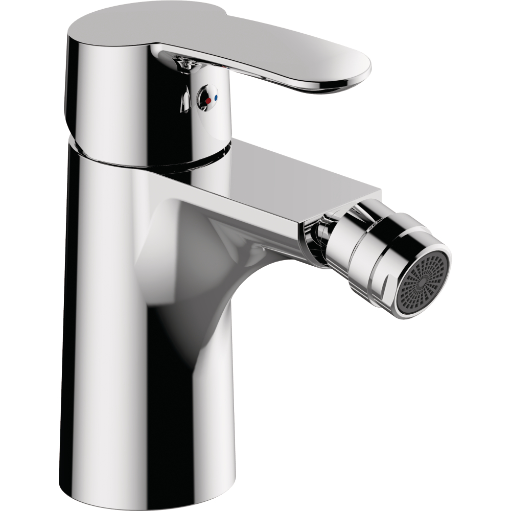 FORMAT Basic Bidet-Einhebelmischer XL chrom, mit Metall-Ablaufgarnitur 11/4"