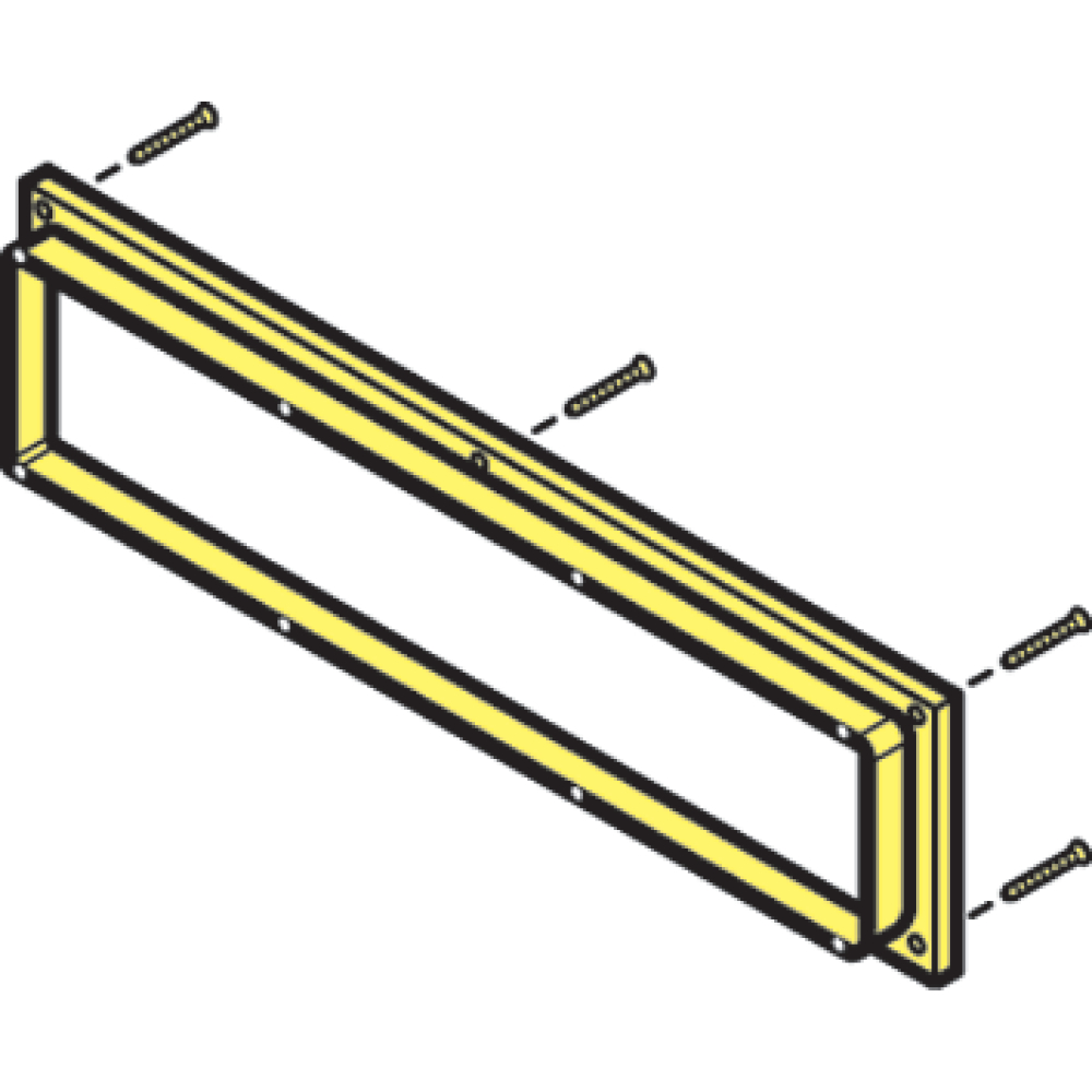 Kunststoff-Abschluss- rahmen 370mm Klappe