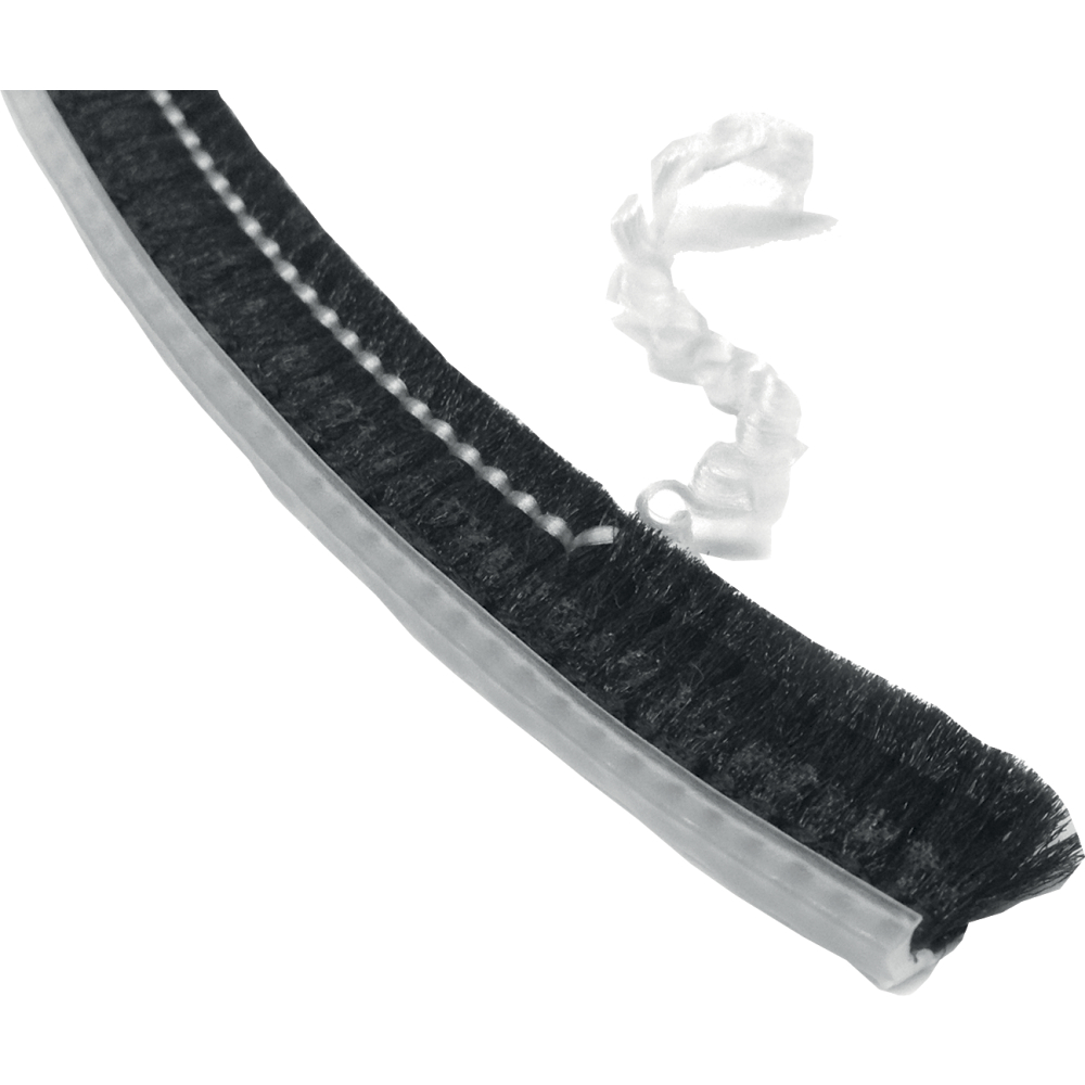 Bürstendichtung, 7mm Bürstenlänge schwarz, lfd. Meter