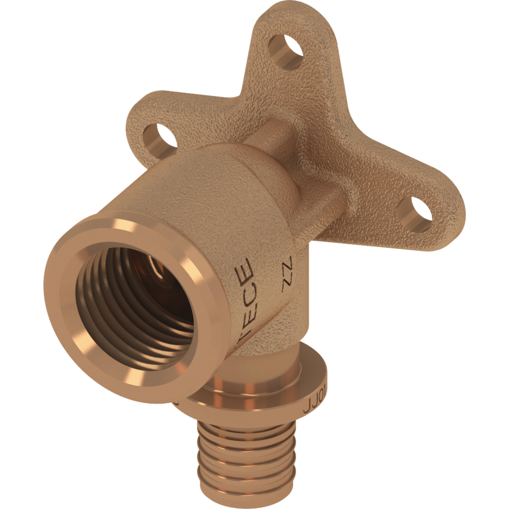 TECE flex Wandscheibe 25x3/4" IG Rotguss