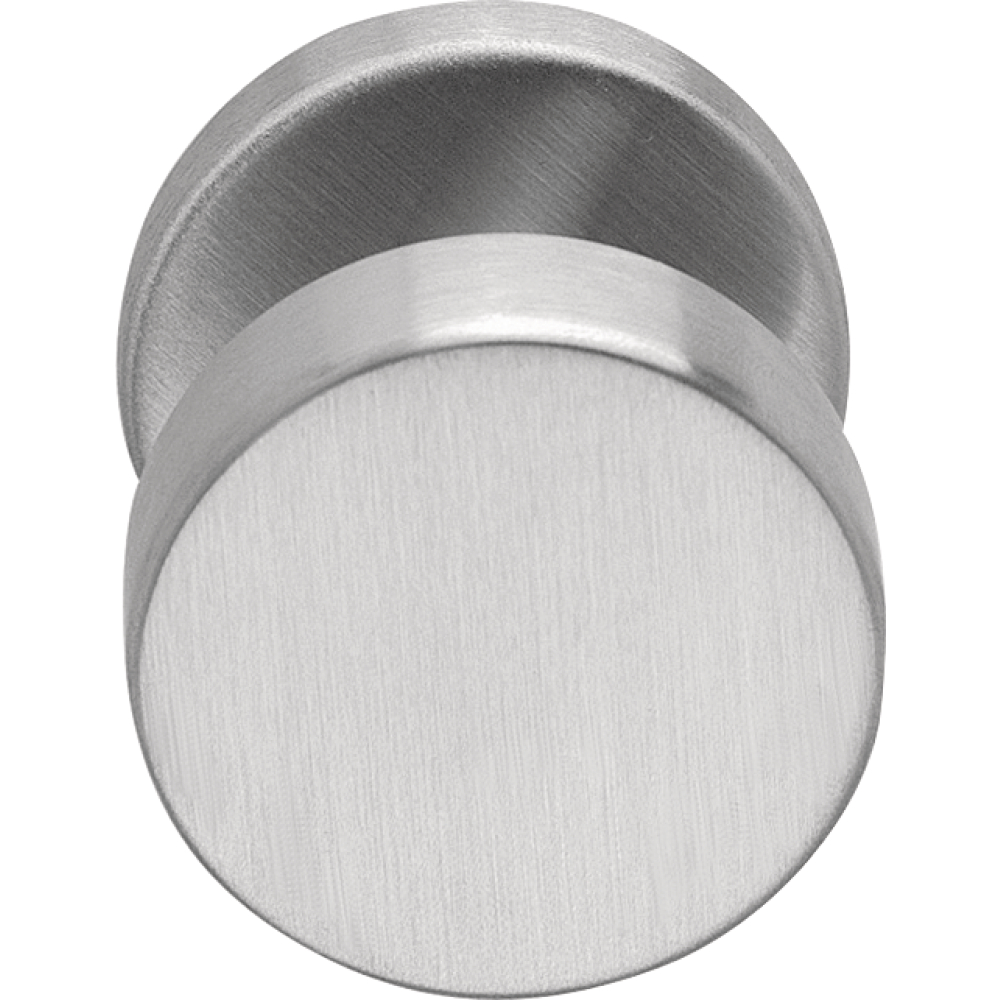 Flachknopfrosette D=52mm Edelstahl matt-gebürstet