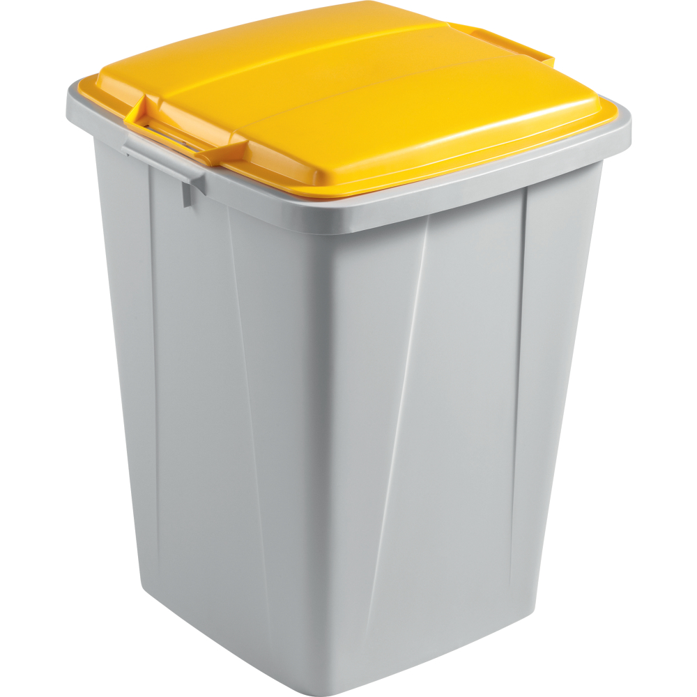 Wertstoffsammler 90l grauinkl. Deckel, gelb