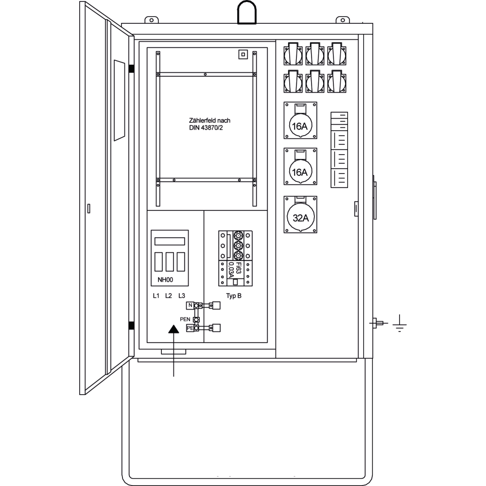 Anschlussverteilerschrank AV 63.1/21-6 #1560