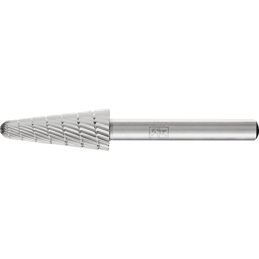 HSS-Frässtift, 6 mm-Schaft, Rundkegelform L