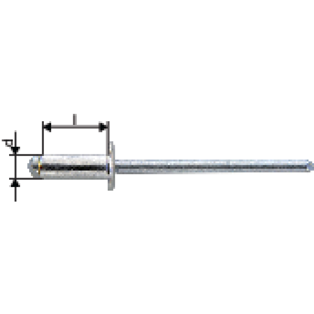 Blindniet Alu/Stahl Flachrundkopf 6x12mm GESIPA