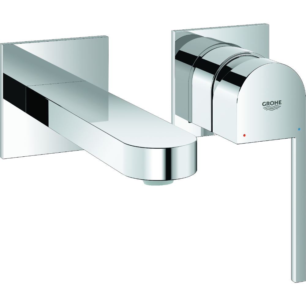 Waschtischarmatur Plus 2-Loch chr Wandm. 203mm