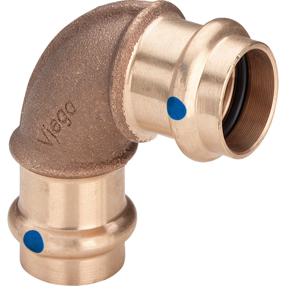 Viega Bogen Sanpress 2226.LF 54mm, 45Gr, m SC-Con., labs-f, Rotguss