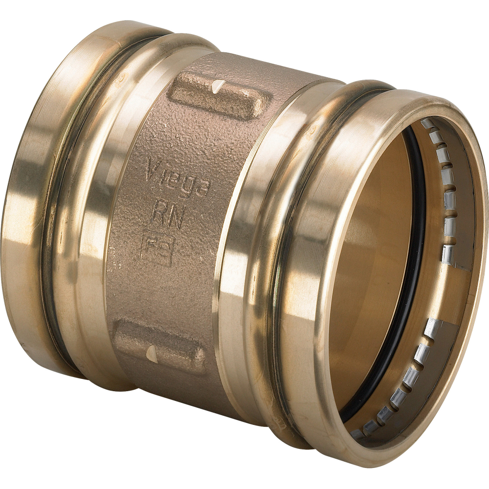 Viega Schiebemuffe Sanpress XL 2215.5XL in 76,1mm Rotguss