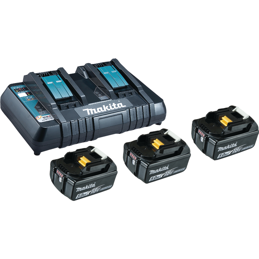 Makita Akku-Basis-Set 18V POWER SOURCE-KIT 3x5,0Ah Li-Ion + DC18RD