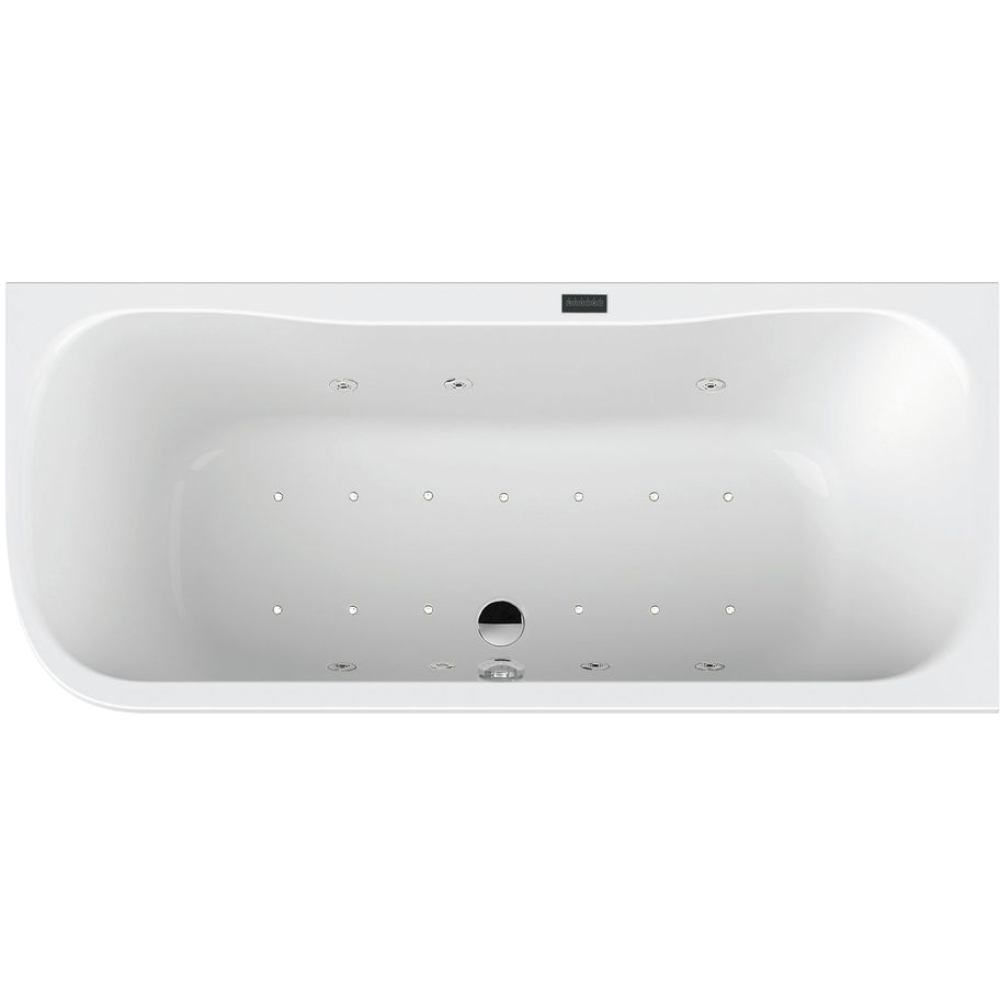 FORMAT Design Oval-Poolwanne 180x80cm, Comfort, weiß, Ecke rechts