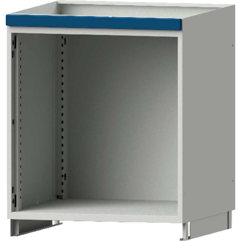 Aufsatzschrank leer B1015 x T720 x H800 mm RAL 7035/5012 mit Türen