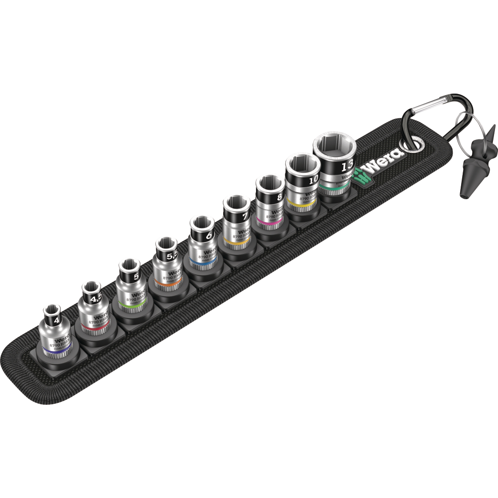 Steckschlüsseleinsatz- Satz mit Haltefunktion 1/4" 10-teilig