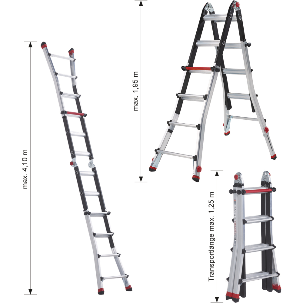 Vielzweckleiter Varitrex Teleprof Flex 4x4