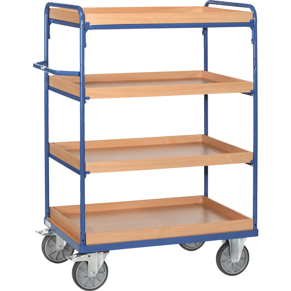 Etagenwagen mit Kästen 4 Böden 850x500mm