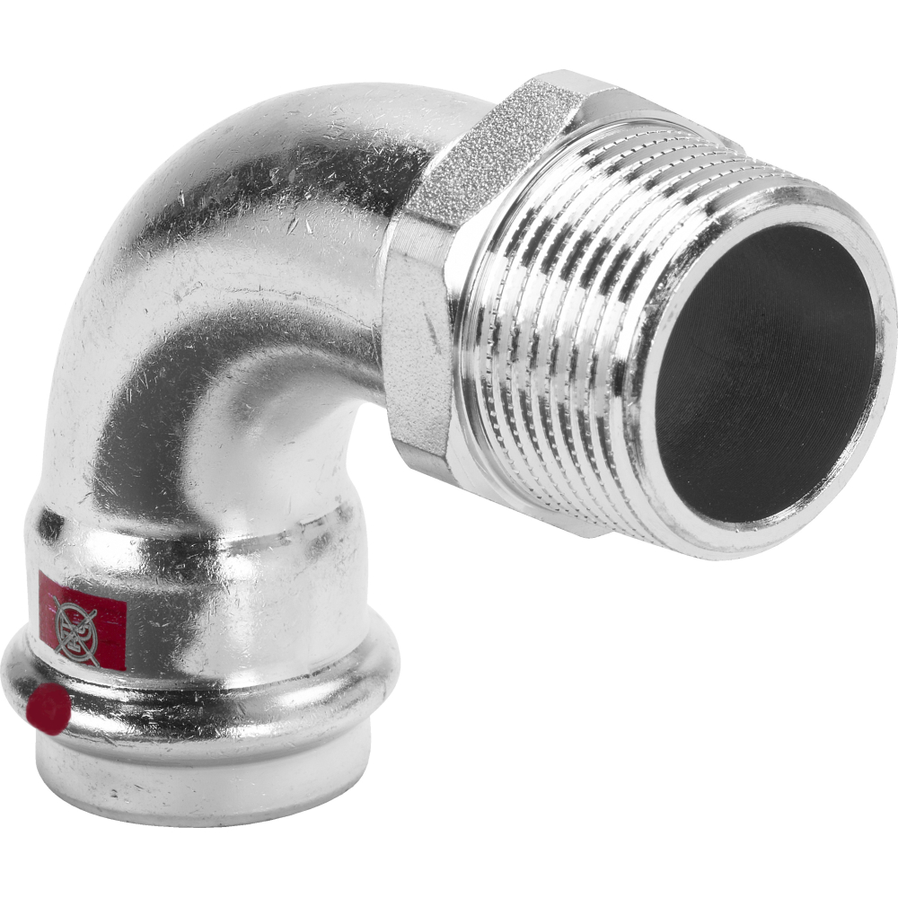 Viega Bogen 90 Grad mit SC Prestabo 1114 in 22mm x R1/2 Stahl verzinkt