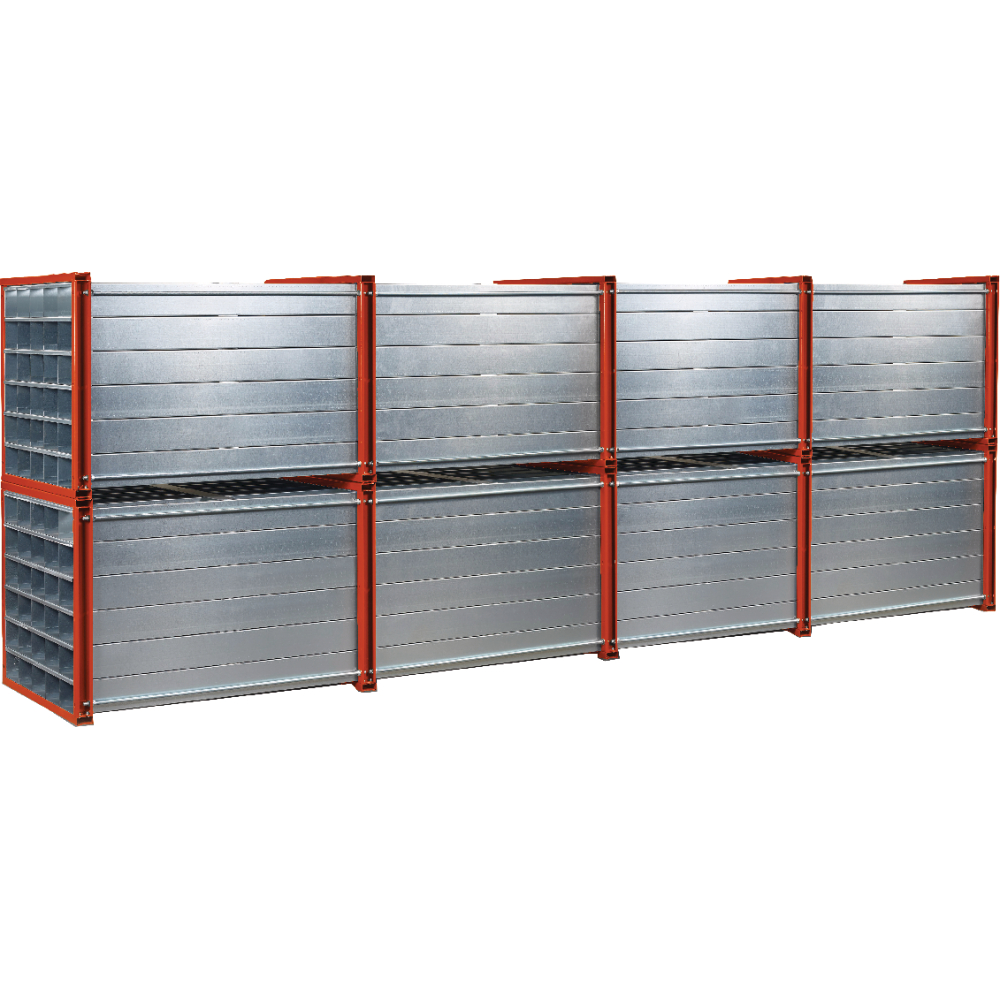 Wabenregal RWR-16/6 1000x1000x6000 16 Fächer RAL 2004