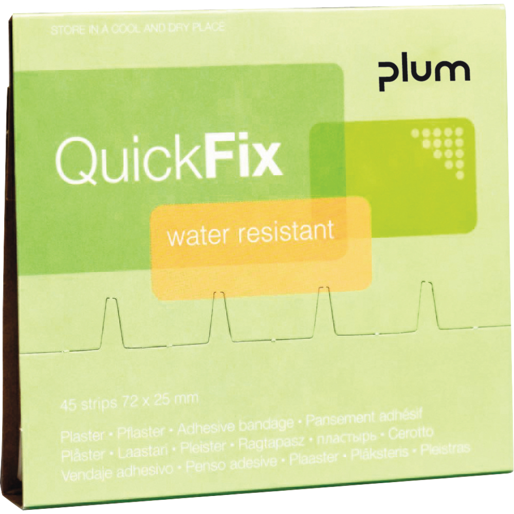 Plum Pflaster Nachfüllpackung QuickFix Water Resistant 45St.
