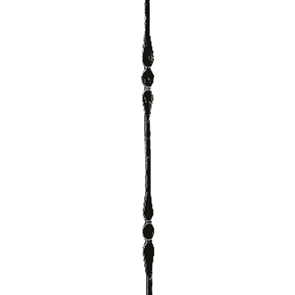 Geländerstab 12x12x1000mm gehämmert 2x Motiv