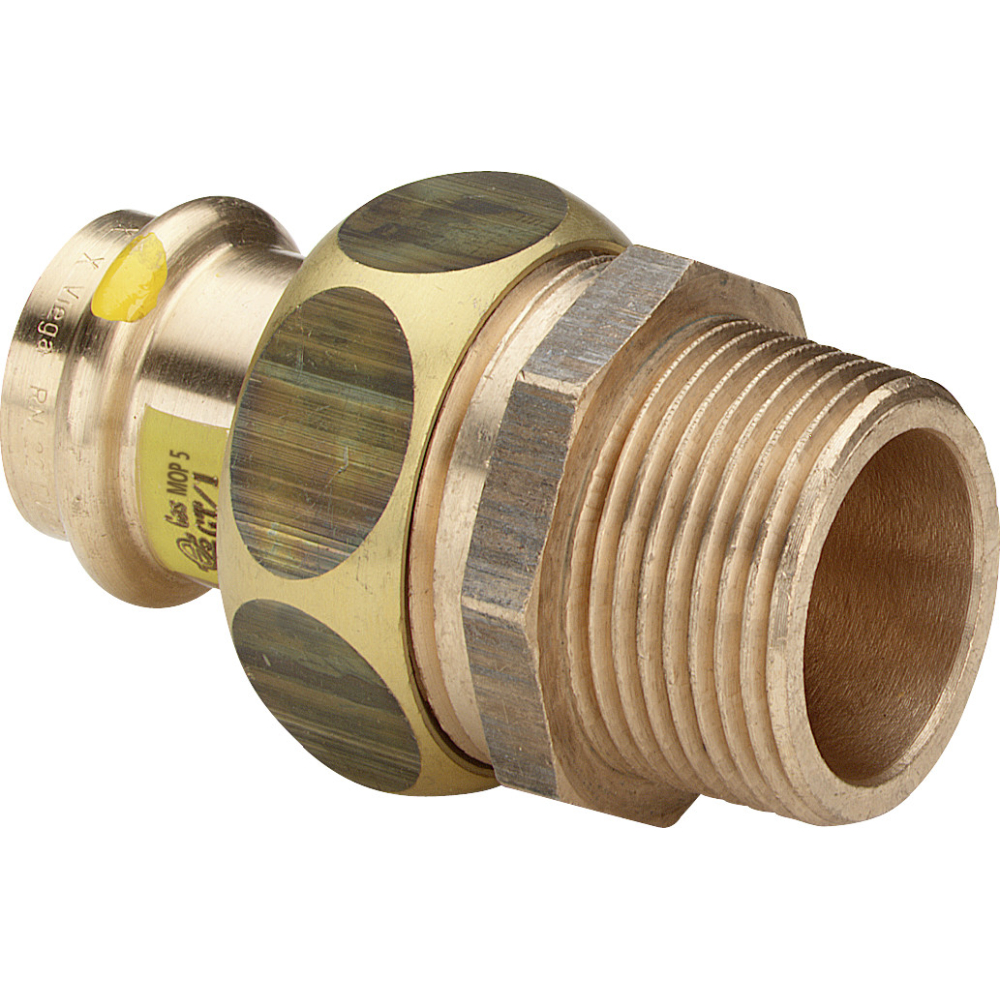 Viega Verschraubung mit SC Profipress G 2654 für Gas in 54mm x R2 Rotguss