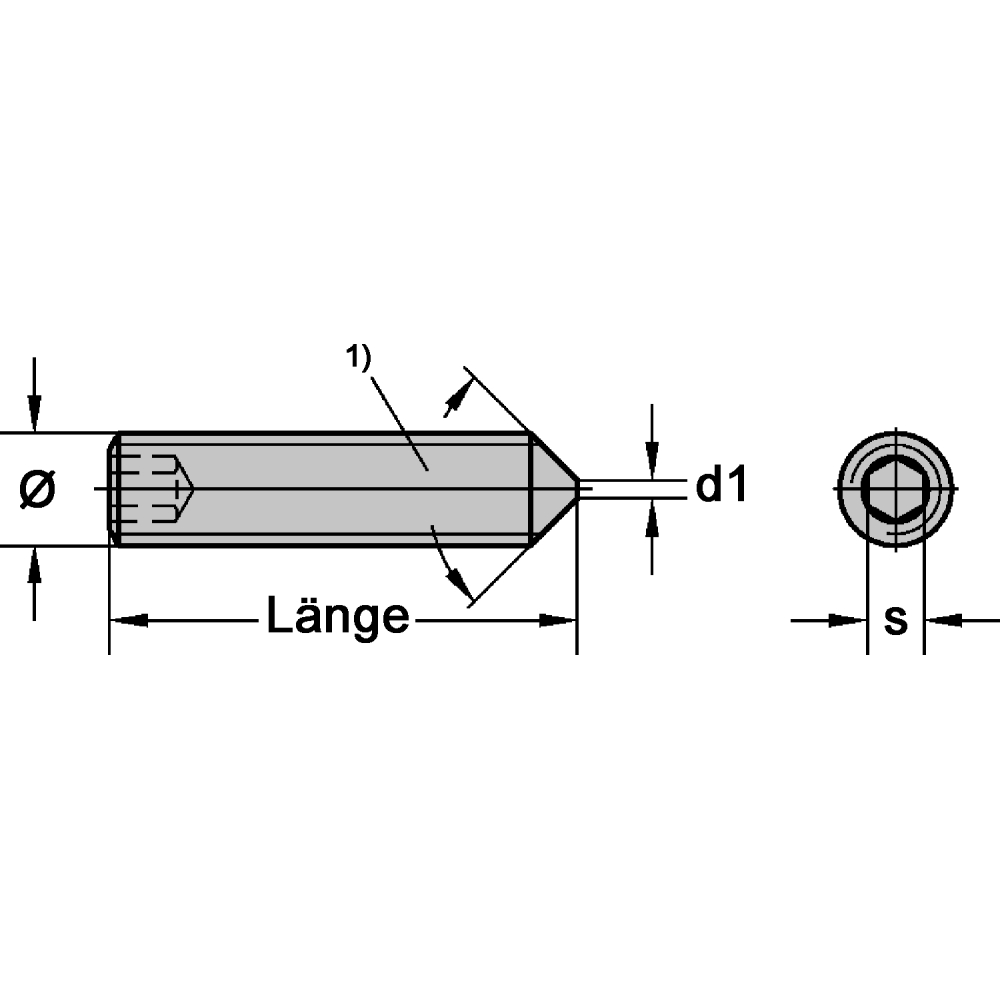 Gewindestifte DIN 914 blank
