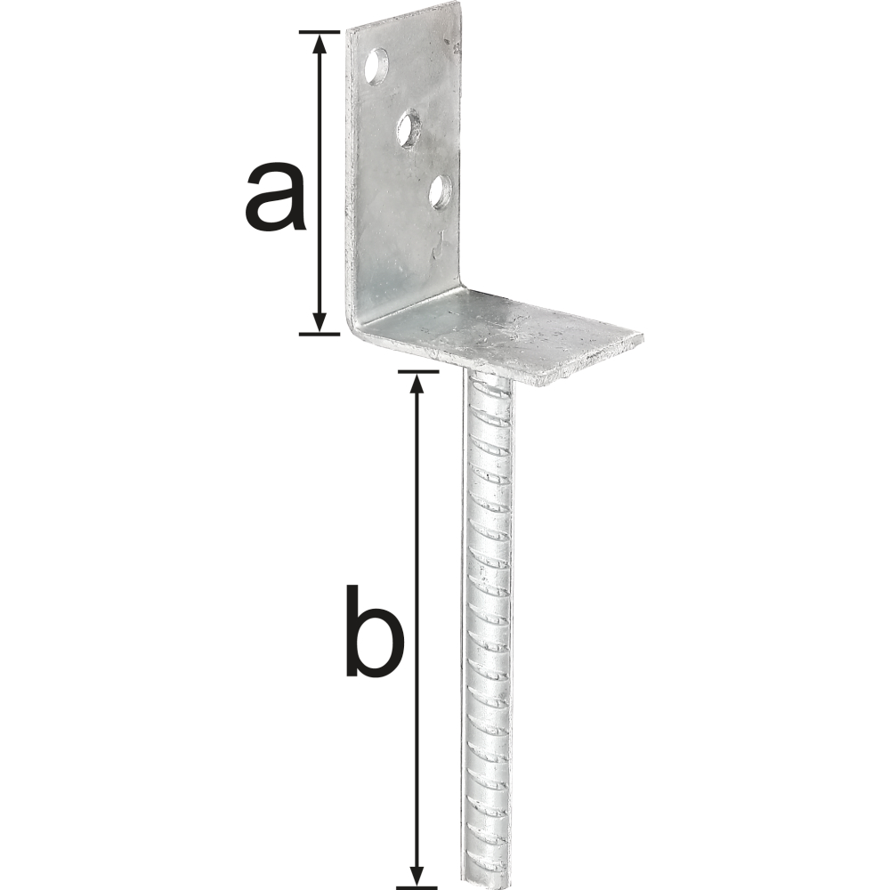 L-Pfostenträger 80x200mm feuerverzinkt CE