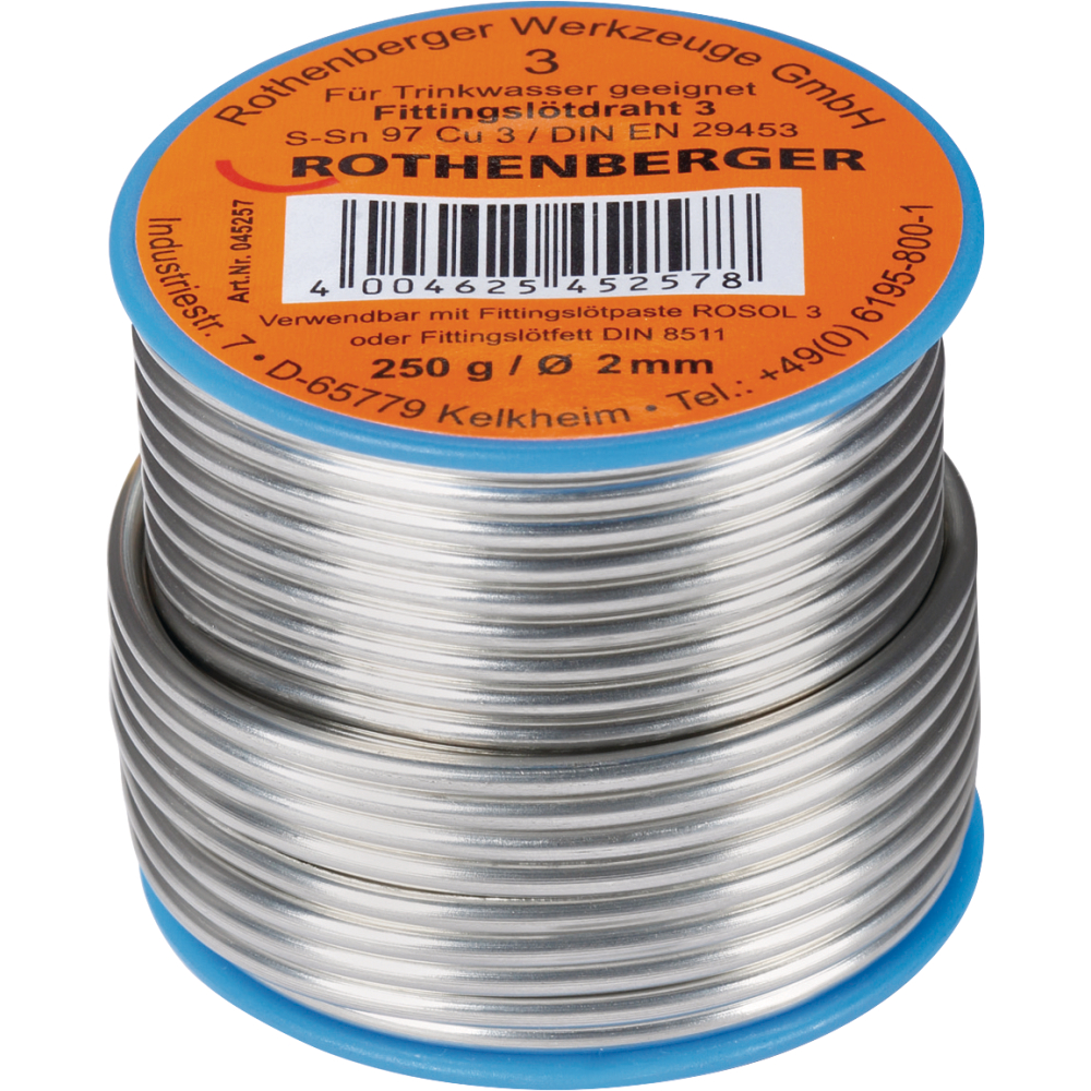 Rothenberger Fittingslot D. 3 mm Nr.4.5255 250g