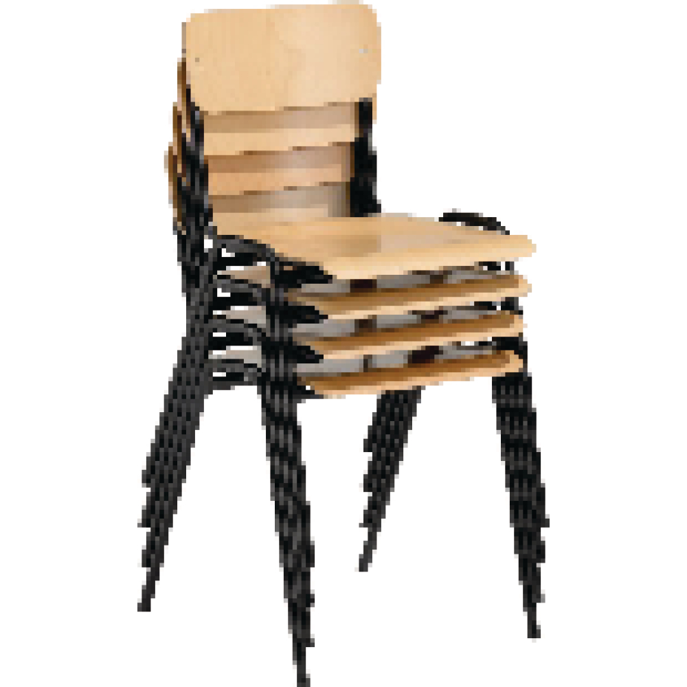 Stapelstuhl Buche schwarz