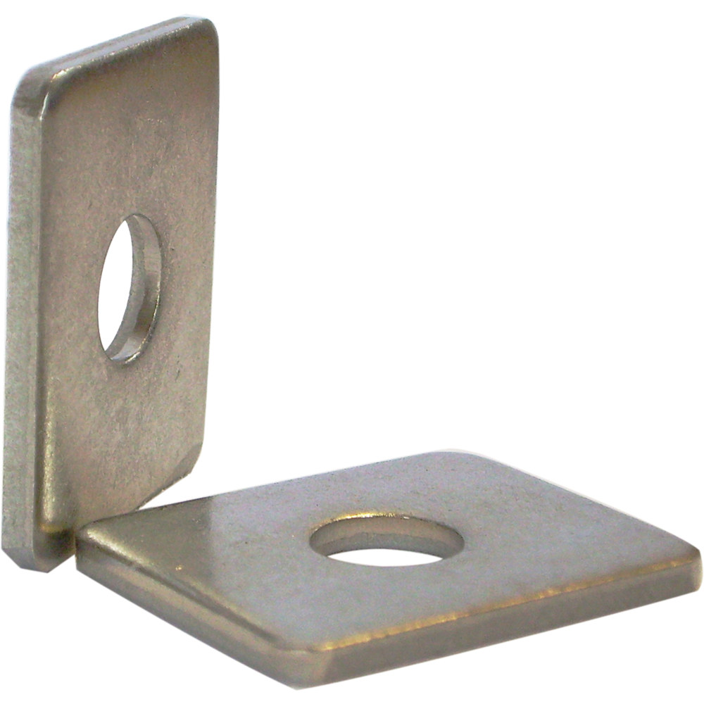 Abdeckplättchen 30x29mm VA-Stahl für Kunststoffsockel