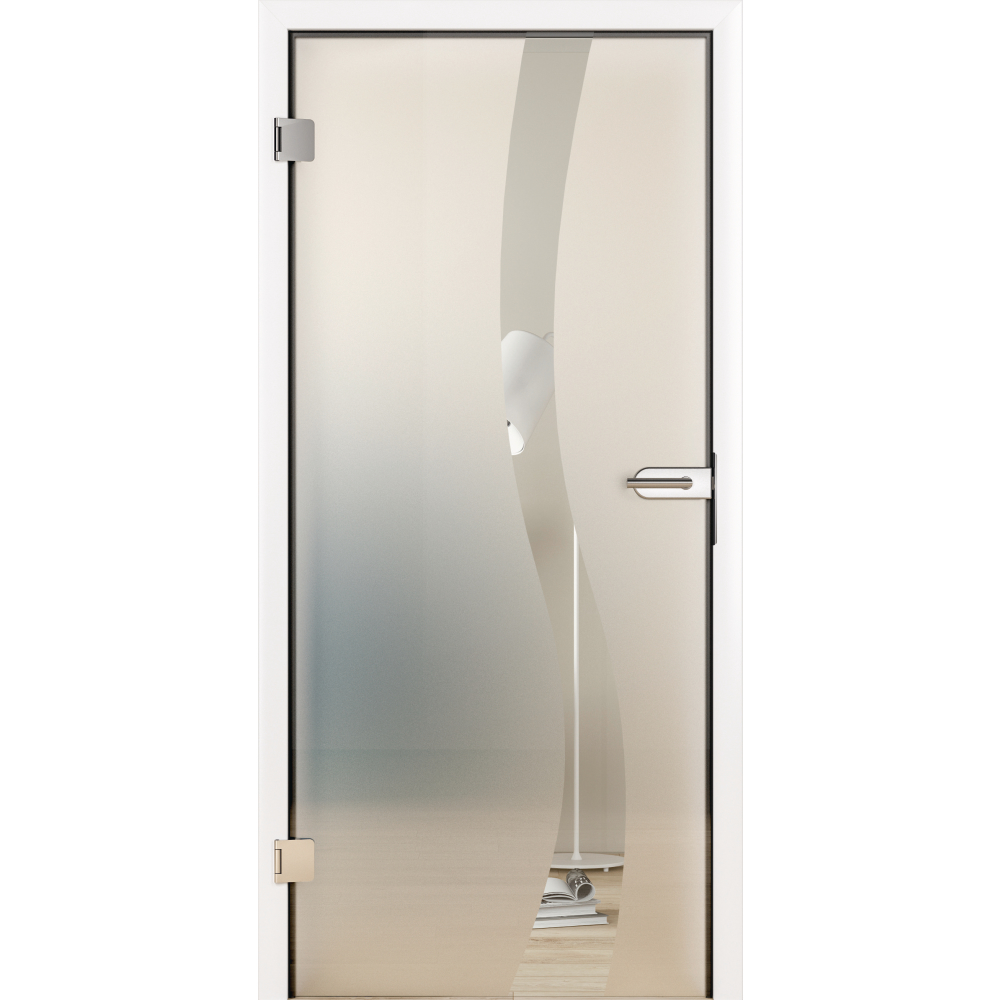 Ganzglastür ESG-Clear GD405 Motiv klar GrooveGlass