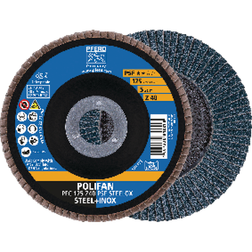Fächerschleifscheibe Z 40PSF gerade 125mm K40 Pferd
