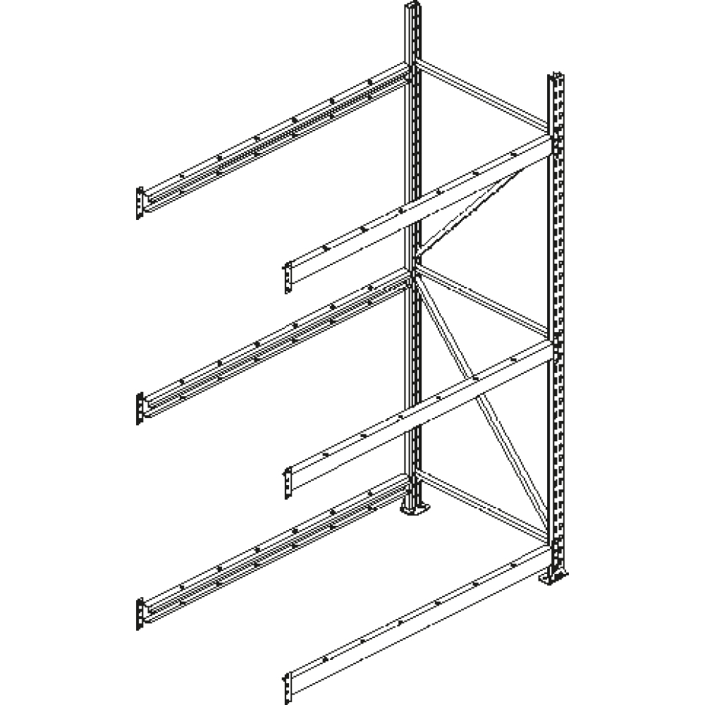 Weitspannregal verz. AF 1800x650x2200 mm Spanp.