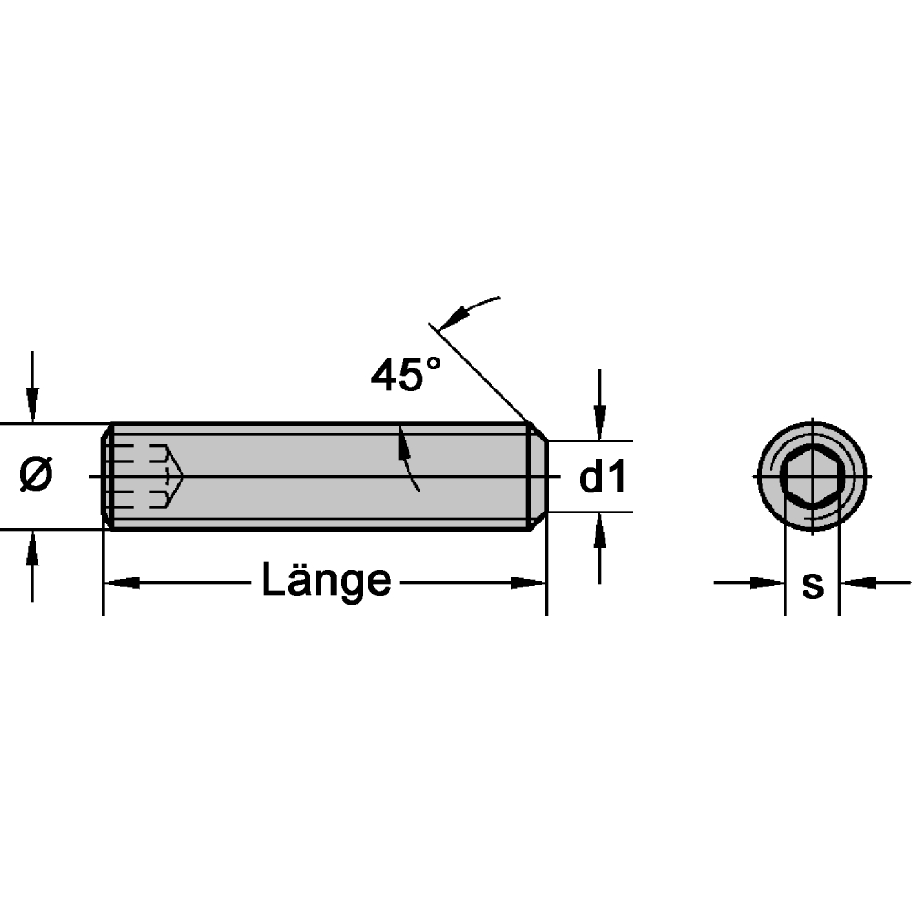 Gewindestifte DIN 913 A1