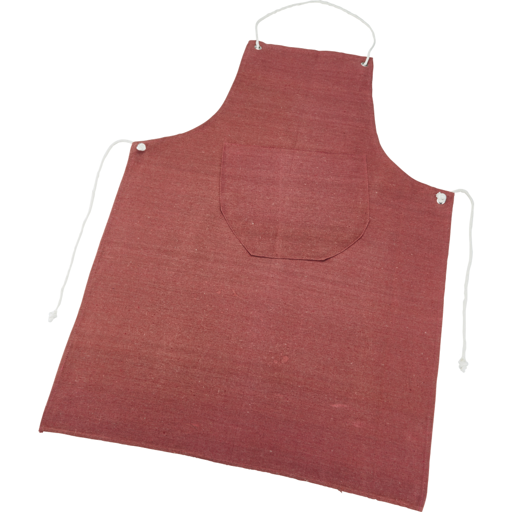 Segeltuchschürze Baumwolle ROLF rot/braun 80x100cm