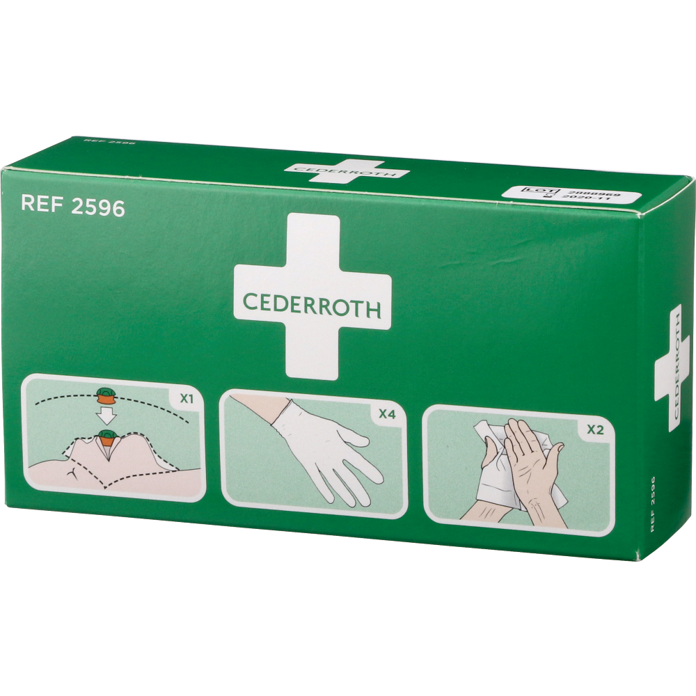 Cederroth Schutzpaket für Ersthelfer (Maske, Handschuhe, Reinigungstücher)