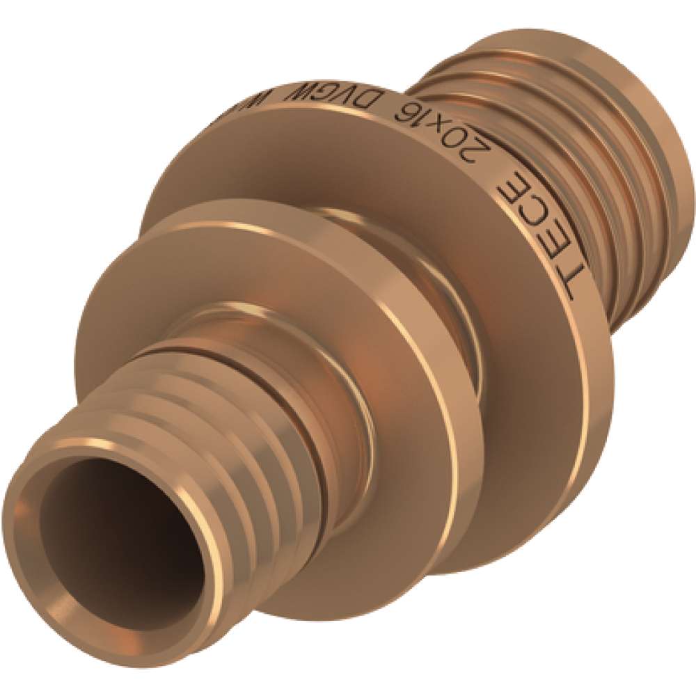 TECE flex Kupplung 25x16mm reduziert Rotguss