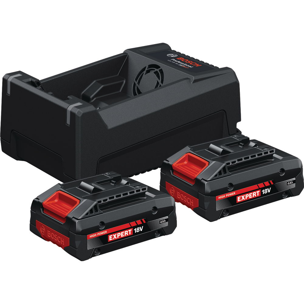 Bosch Akku-Starter-Set Expert 18V 2x Akku 4,0Ah + GAL 12V/18V-80