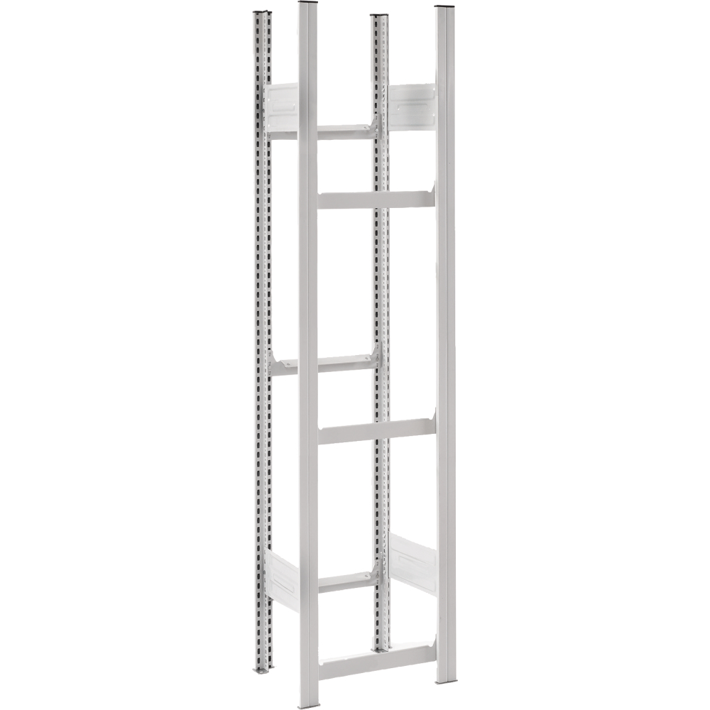 Grundregal m.6 Traversen für Getränkekisten 1750x335x810RAL7035