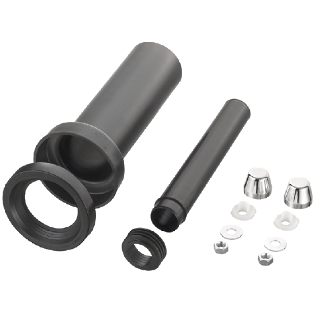 FORMAT Tec PE-WC-Anschlussgarnitur DN 90/110, Abdeckset weiß, Stutzen 180mm