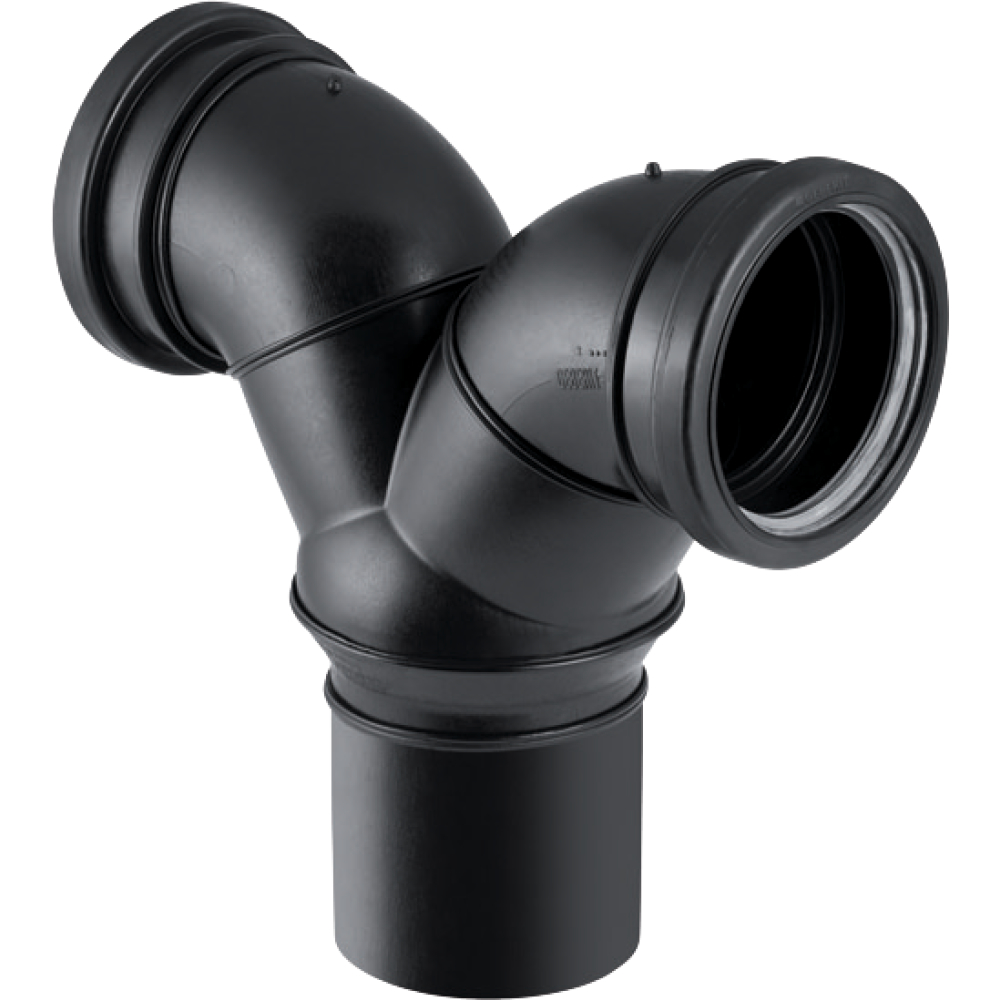 PE Wand-WC Doppelbogen 90 Mont.senkr.#367.923.16.1