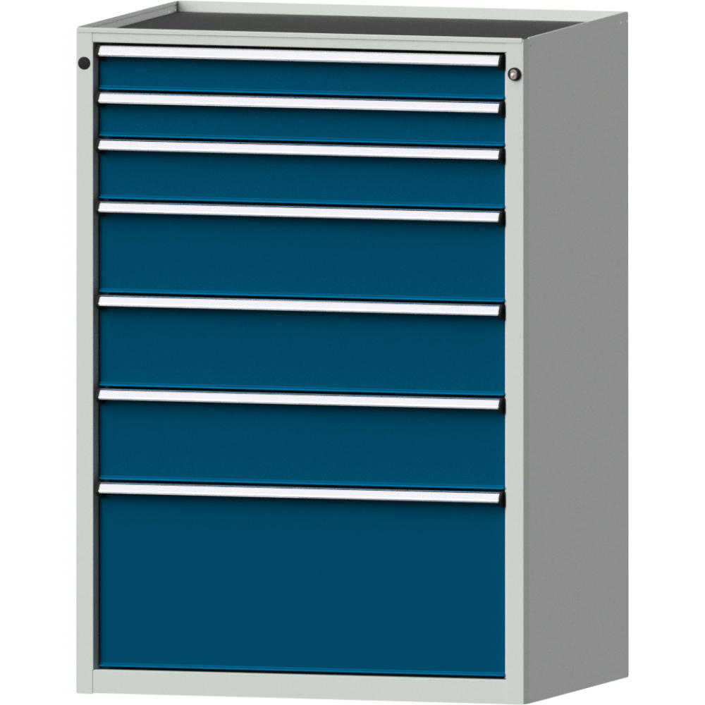 Schubladenschrank 4009 750x600mm, 7 SL,7035/5010