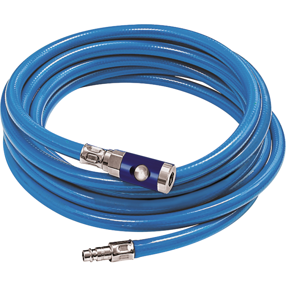 Werkstattschlauch-Set Druckknopf-Kupplung NW7,4blau