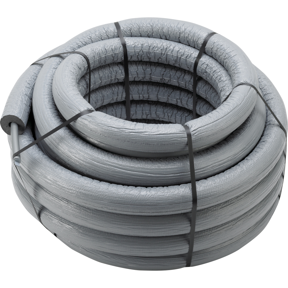 Viega Rohr Raxofix 5302.3 mit 26mm Dämmung in 25x2,7mm Kunststoff grau