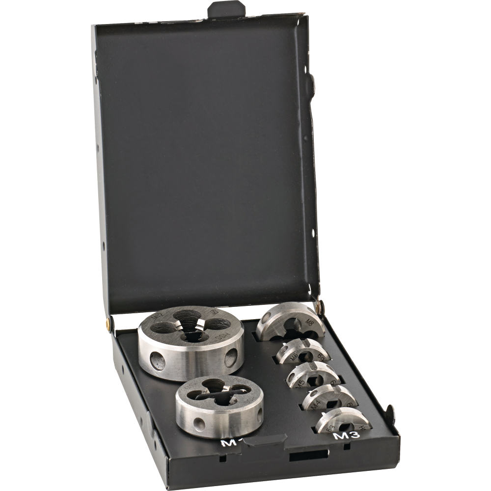 FORTIS Schneideisen-Set EN22568 HSS M3-M12 Metallkassette