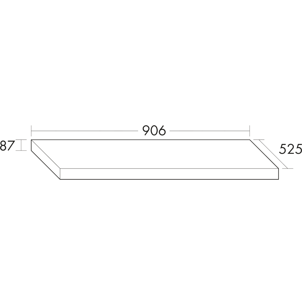 Konsolenplatte FORMAT Design WPAR 906 mm