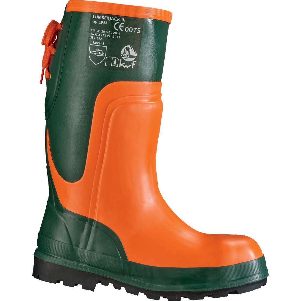 Forst-Gummistiefel Ulme SB orange/grün Gr.48