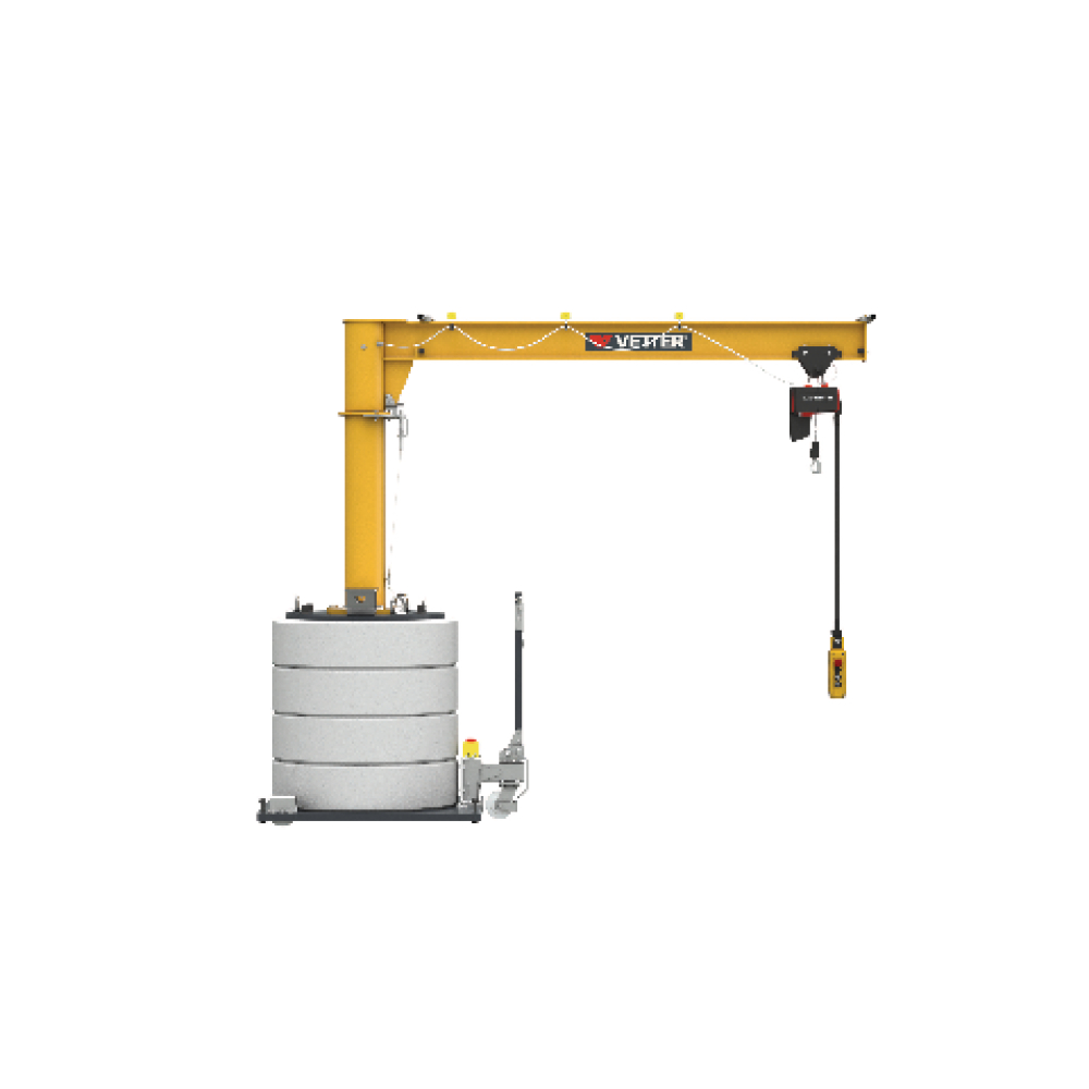 Mobiler Säulenschwenkkran250kg,3,0m,360 MOBILUS+Elektrokettenzug MOB12-PR2,5-3,0