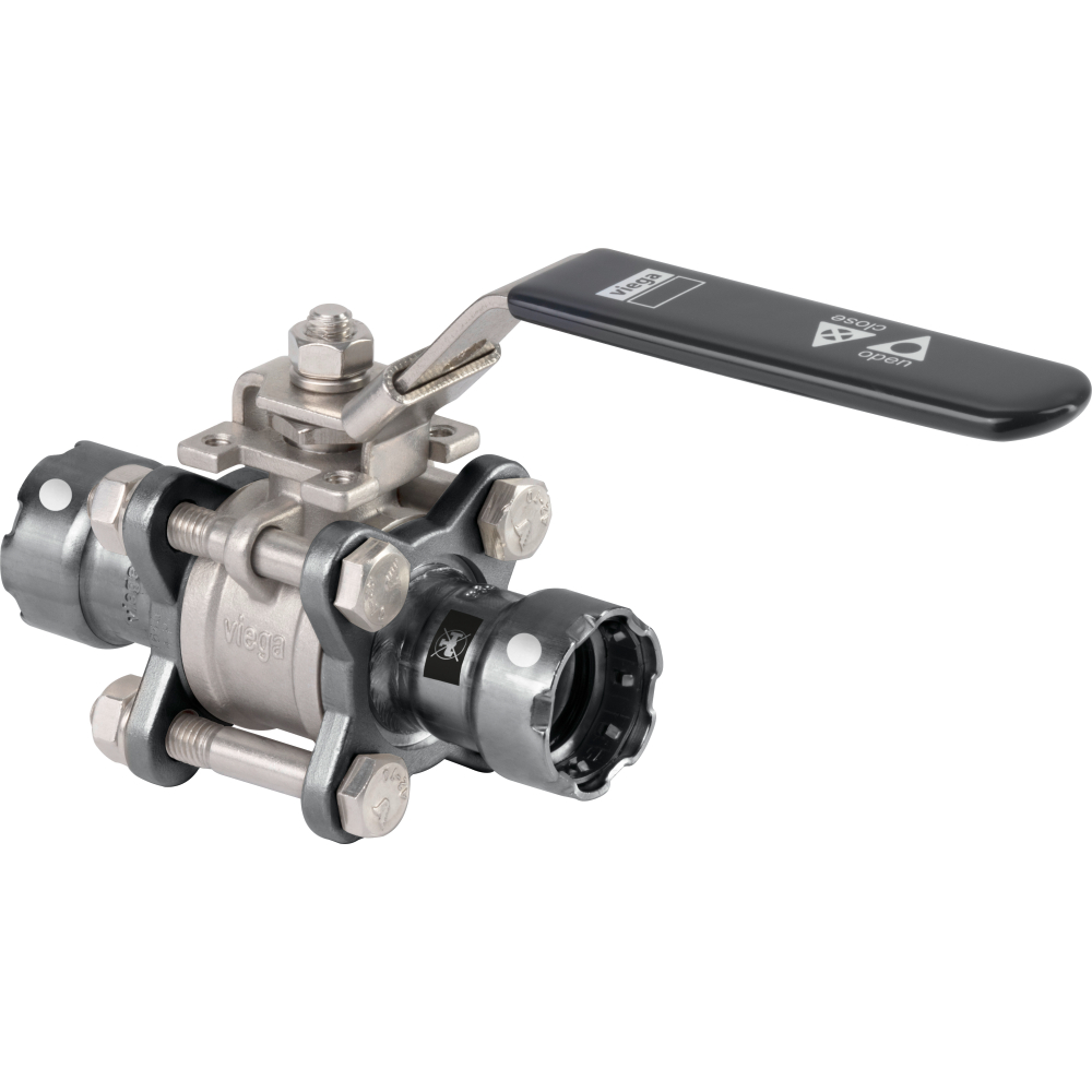 Viega Kugelhahn mit SC Easytop 4375.8 in 3/4 Zoll Stahl unlegiert