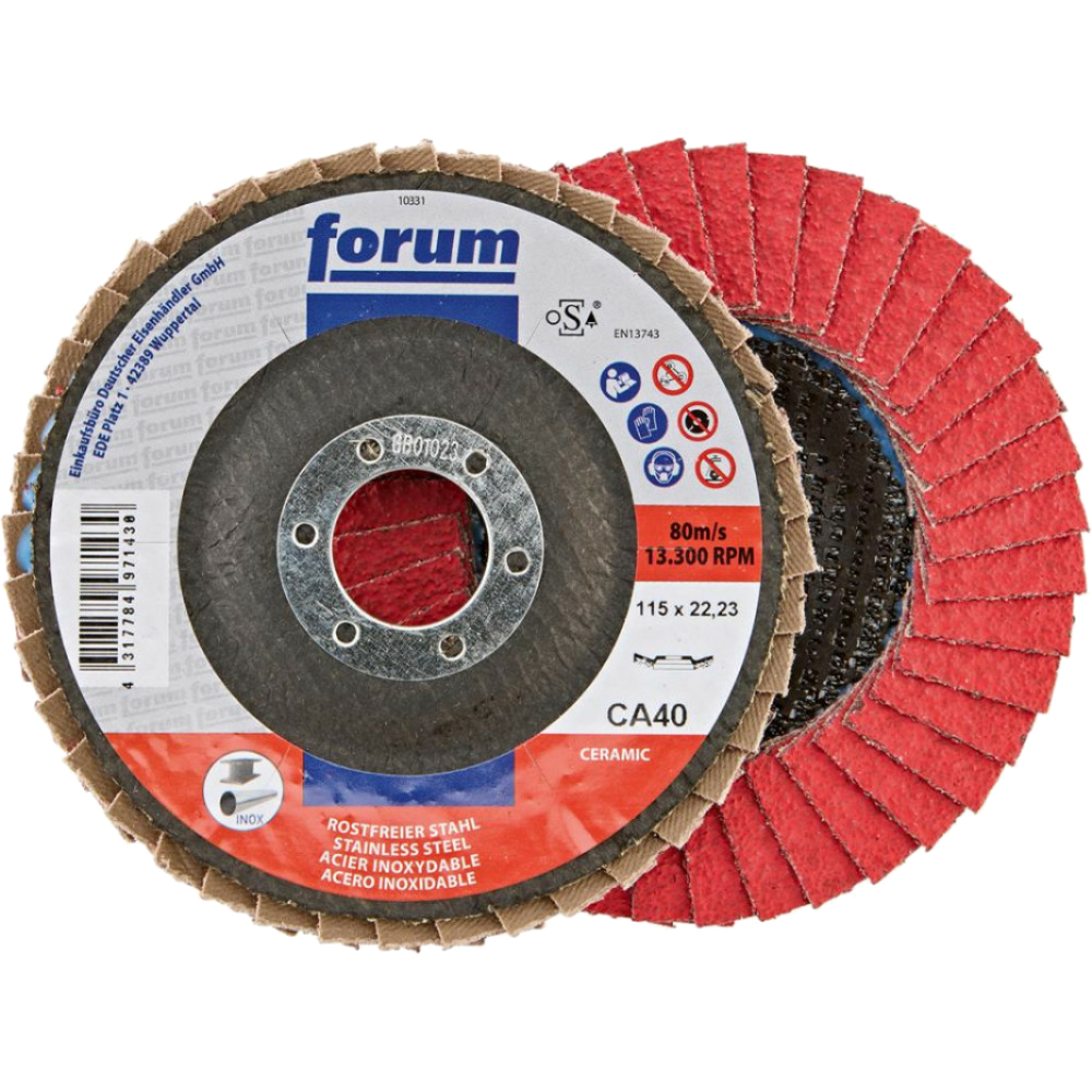 FORUM Fächerschleifscheibe 125mm, gewölbt, CA 40