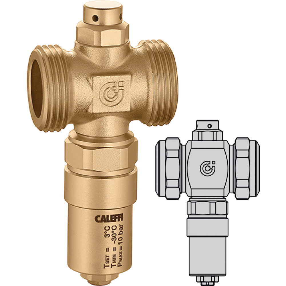 Caleffi Frostschutzventil 28mm Messing max. Betriebsdruck 10 bar